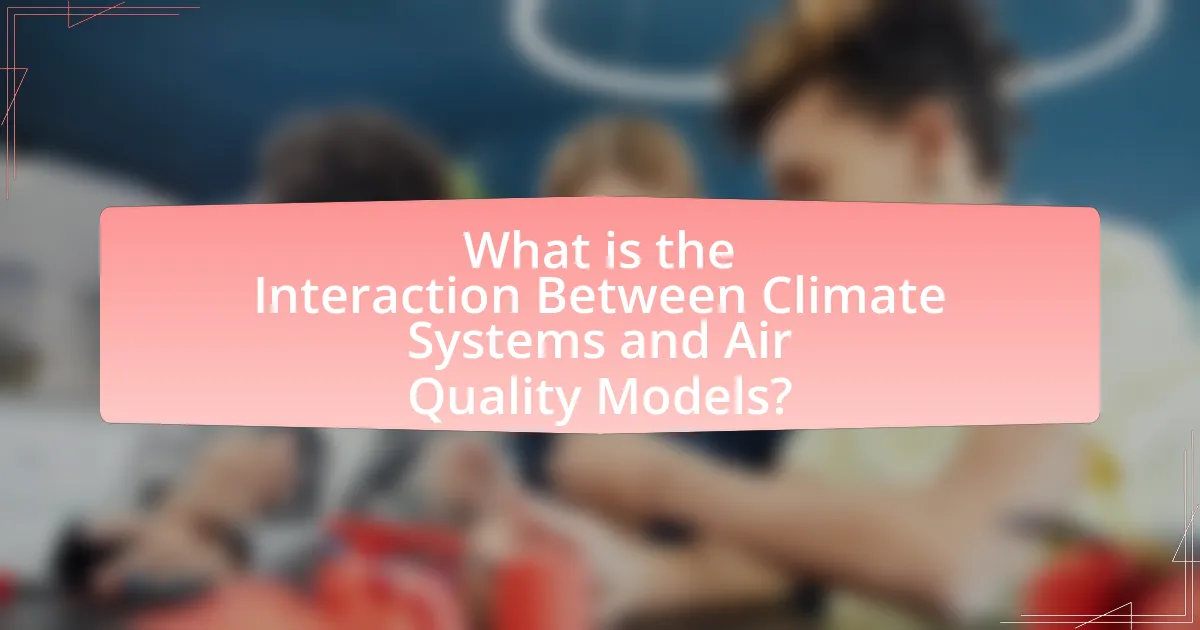 What is the Interaction Between Climate Systems and Air Quality Models?